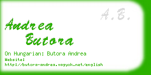 andrea butora business card